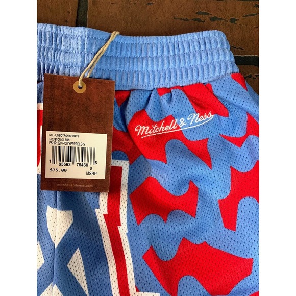 HOUSTON OILERS Mitchell & Ness Shorts‎ ~New~ S-2XL - Picture 5 of 5